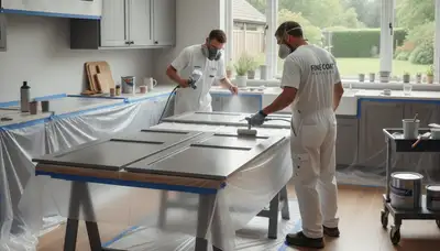 Cabinet painting service in Indianapolis, IN for durable, humidity-resistant kitchen finishes