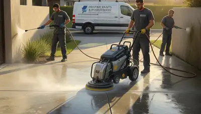 Concrete pressure cleaning service for driveways and patios in Indianapolis, IN