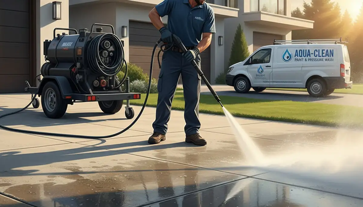 Concrete pressure cleaning for driveways and patios in Indianapolis, IN