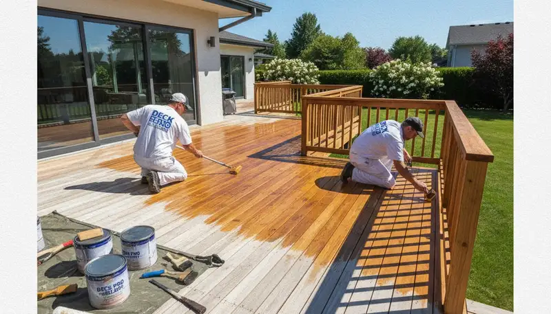 Deck sealing service in Indianapolis, IN protects wood from moisture and weather damage
