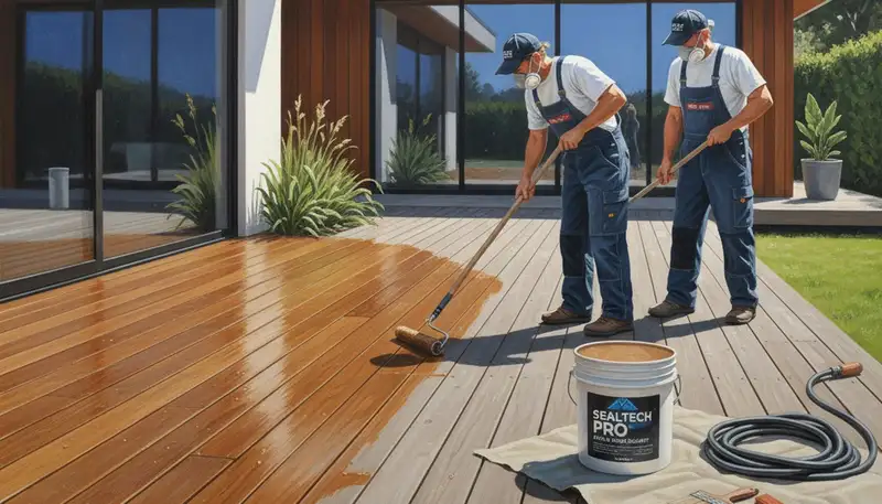 Deck sealing service in Indianapolis, IN for weather-resistant wood deck protection