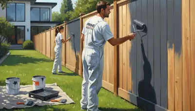 Fence painting service in Indianapolis, IN protecting wood with a fresh, professional finish