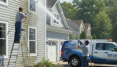 Vinyl siding pressure cleaning service in Indianapolis, IN for clean, protected home exteriors