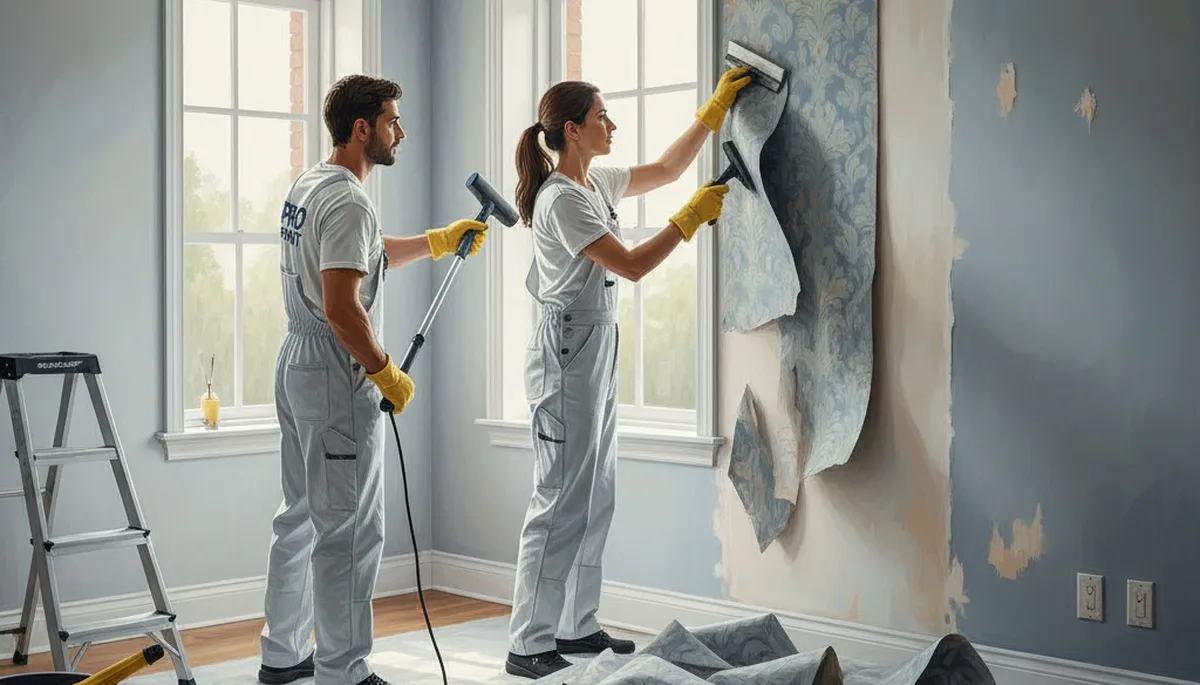 Wallpaper removal service in Indianapolis, IN preparing older plaster walls for paint