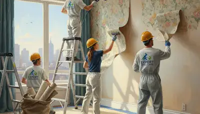 Wallpaper removal in Indianapolis, IN by Paint Pros for clean, paint-ready walls